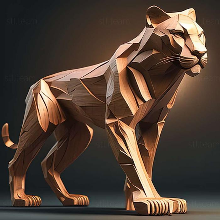 3D model Messi puma famous animal (STL)
